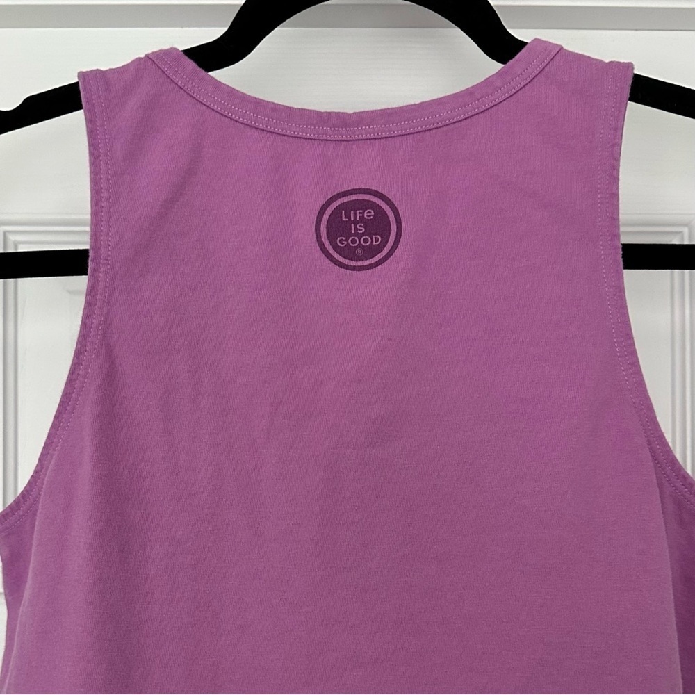 Life Is Good Purple Crusher Tee Tank Palm‎ Tree Purple Size Small - Picture 6 of 9